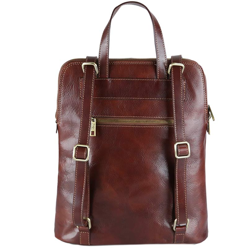 Asosa Convertible Backpack Rust Brown