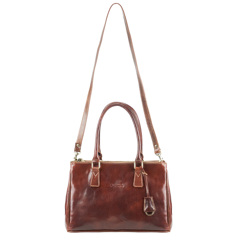 ARGENTINA-Women's handmade genuine leather handbag with shoulder strap