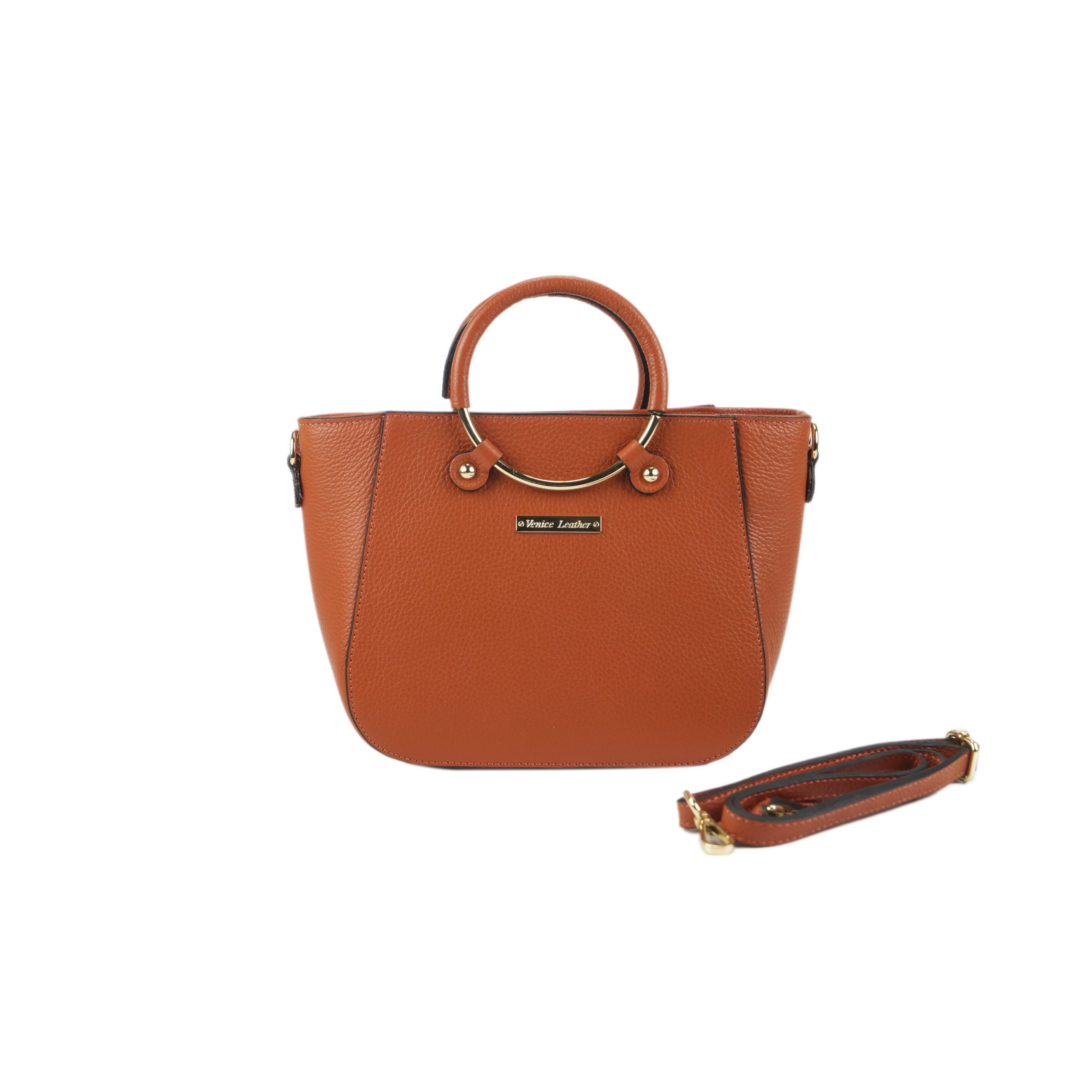 The Wristlet Italian Leather Bag, Made in Italy Orange