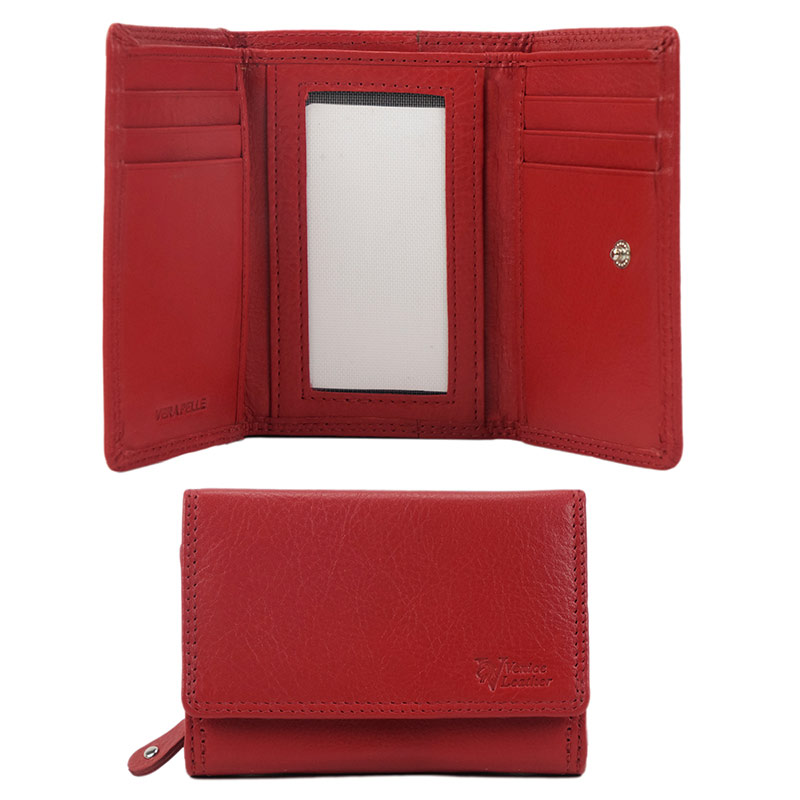 Red leather wallet Handmade wallet red wallet for women Women's wallet