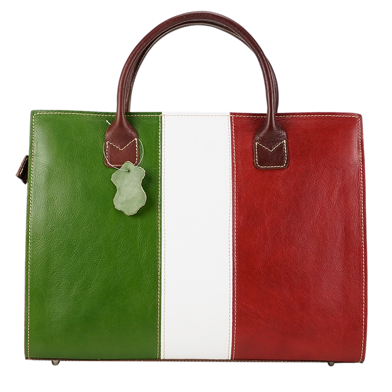 Italian Closeout Deal- 100% Genuine Leather Tote Bag - Deep Green