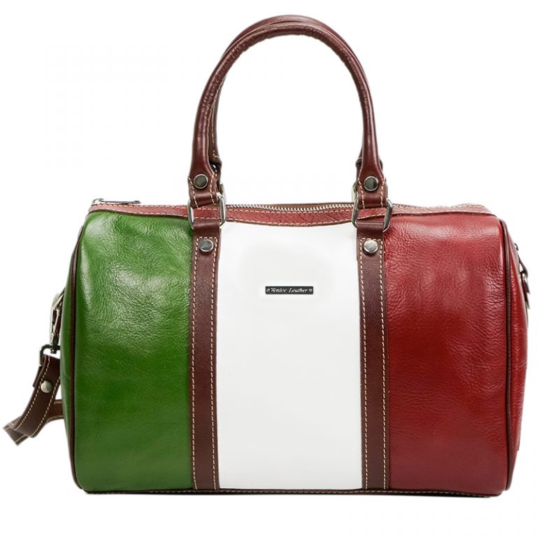 MESSINA- Women's handmade genuine leather duffle handbag with italian ...